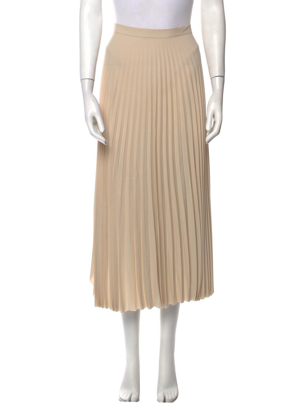 Helmut Lang Midi Length Pleated Skirt Oyster - S